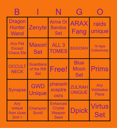 Max Grinders Fall Bingo Card