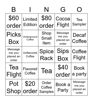 Busy Bee Bingo Card