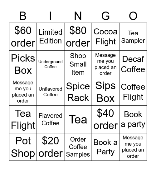 Busy Bee Bingo Card