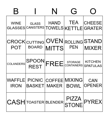 Shelby & Greg Wedding Shower Bingo Card