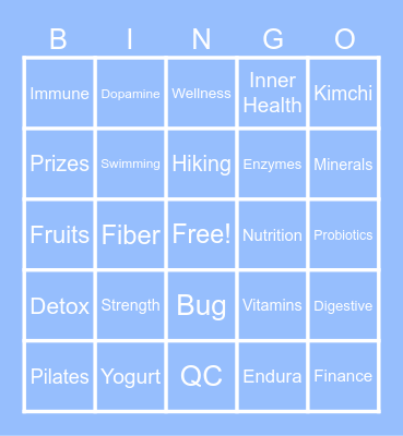 Power Week BINGO Card