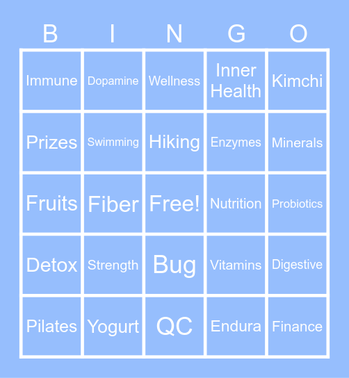 Power Week BINGO Card