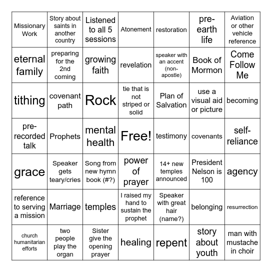 Empower Bingo 7X7 Bingo Card