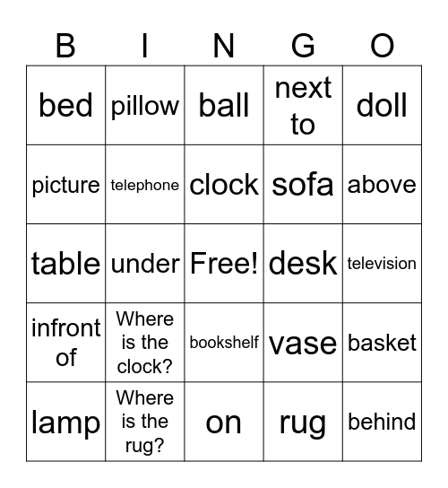 VA Unit 4 Bingo Card