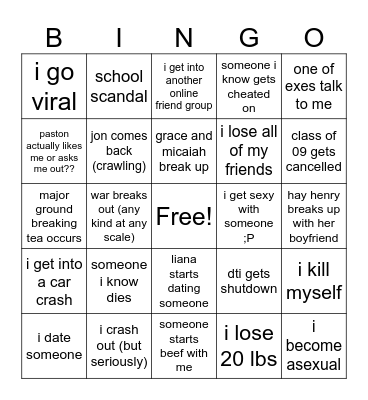 october bingo 2024 Bingo Card