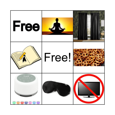 healthy sleep habits Bingo Card