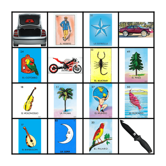 Loteria Bingo Card