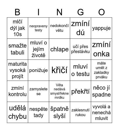 Kyzlink bingo v2 Bingo Card