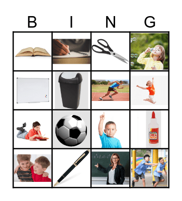 School words Bingo Card