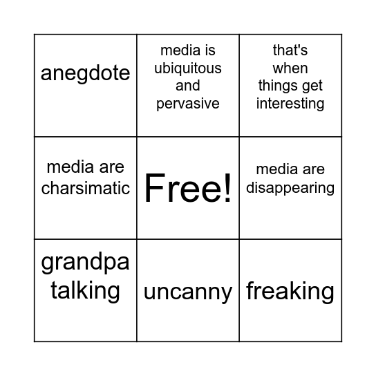 Living Information bingo Card