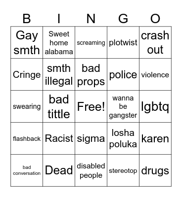 Tomorow teaching Bingo Card