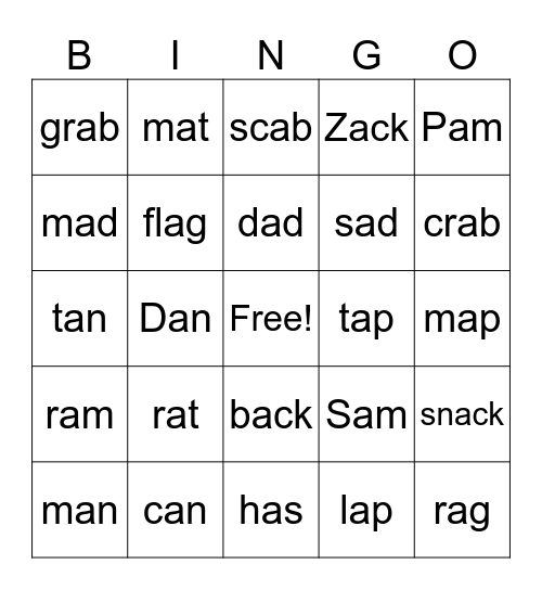 CVC Bingo Card