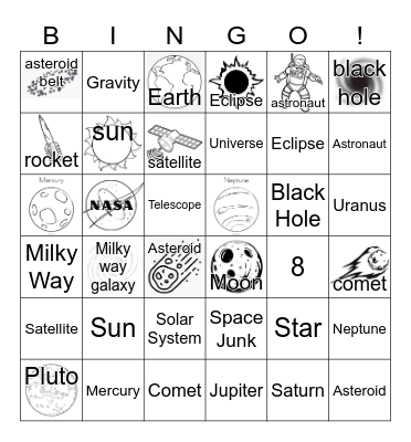 HYC - SPACE NIGHT Bingo Card