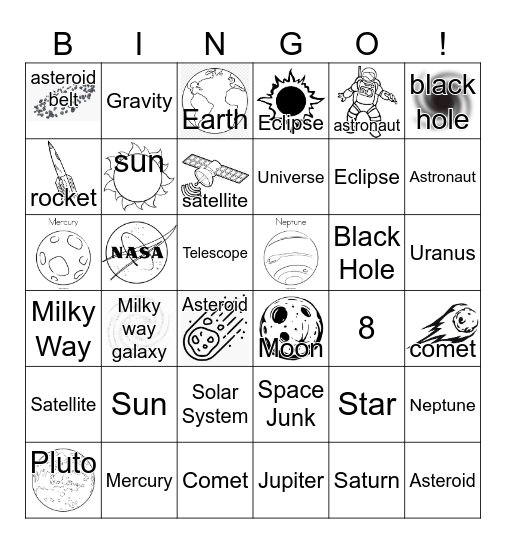 HYC - SPACE NIGHT Bingo Card