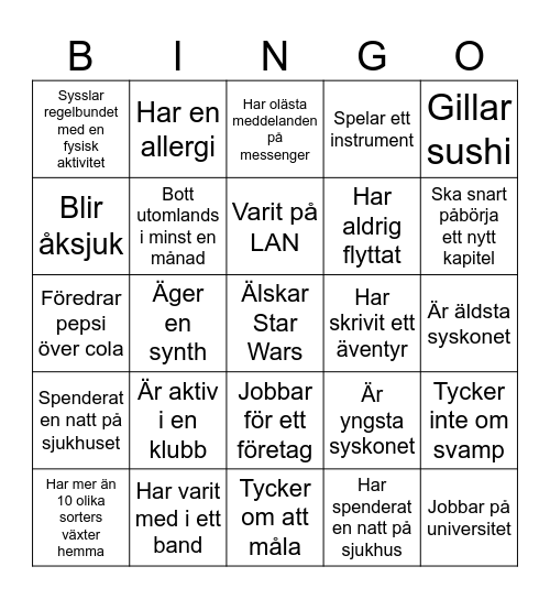 Mingelbingo Card