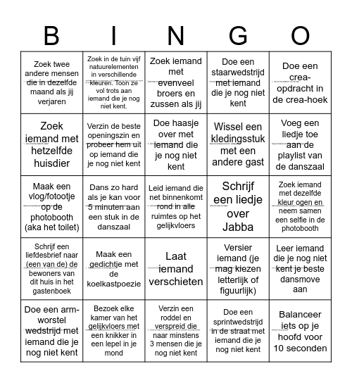 DAGDISCO DE SCHILDER Bingo Card