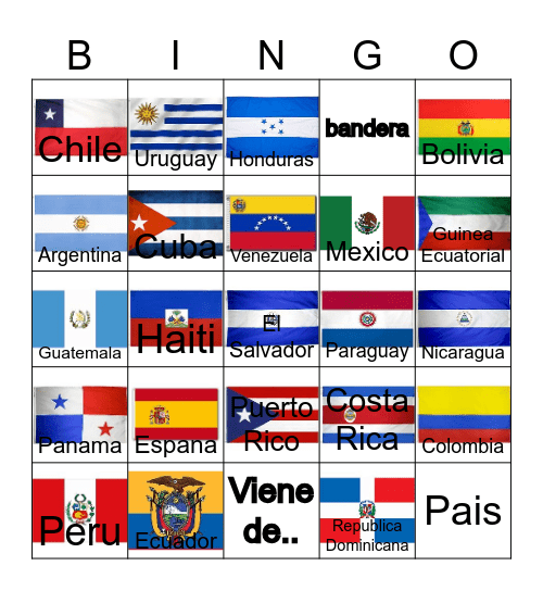 HISPANIC HERITAGE MONTH Bingo Card