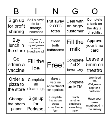 October Bingo Card