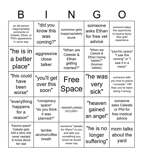 Glenn Bingo Card