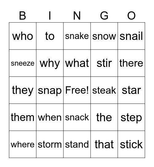 Bingo Card