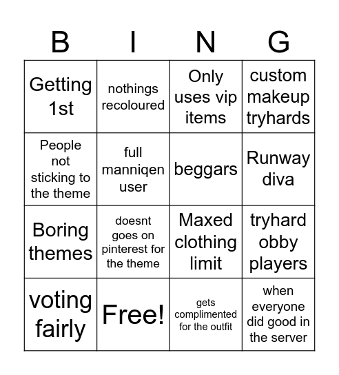 DTI BINGO Card