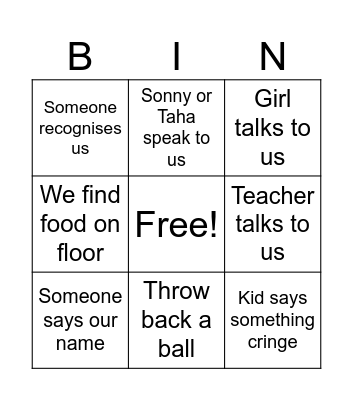 Walk Bingo Card