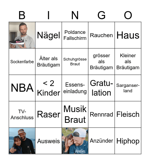 Hochzeitsbingo Pascäli Bingo Card