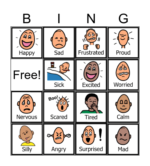 Feelings Bingo Card