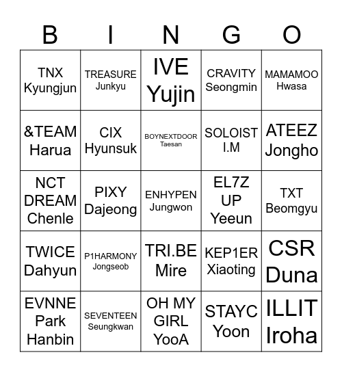 2nd Anniversary Bingo Card