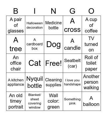 iSPY Bingo Card
