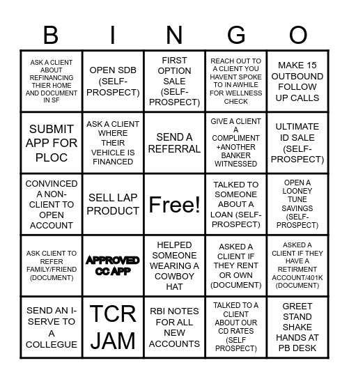 FFB BINGO Card