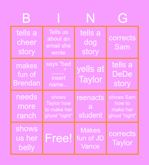 Jordan Bingo Bonanza Bingo Card