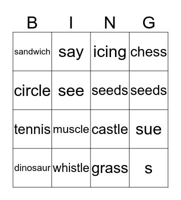 /s/ bingo  Bingo Card