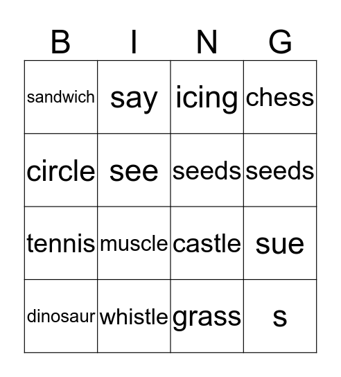 /s/ bingo  Bingo Card