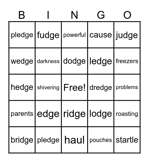 5th Grade Bingo Board Bingo Card
