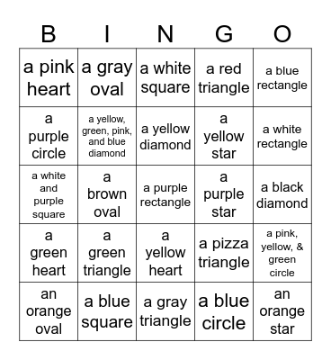 WHAT IS THIS? (SHAPES & COLORS) Bingo Card