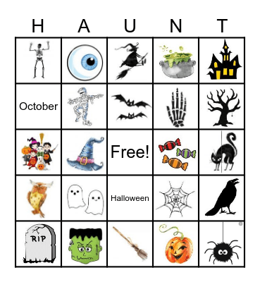 Haunted BINGO Card