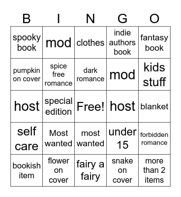 Fairy Friday Bingo!!! Bingo Card