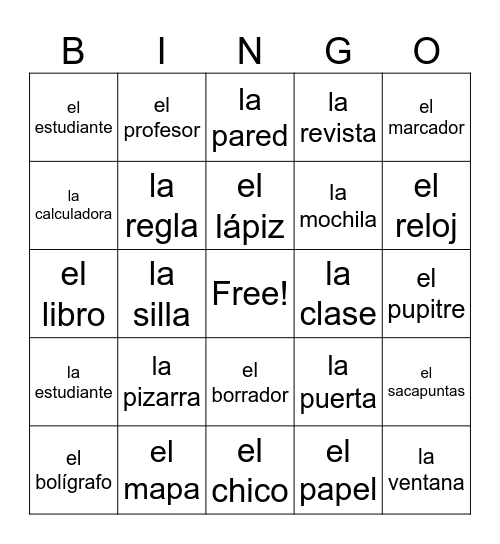 Objetos de la clase Bingo Card