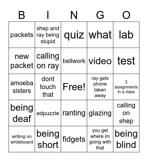 MS b bingoooo Bingo Card