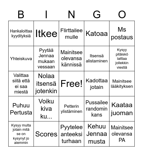 Niinabingo Card