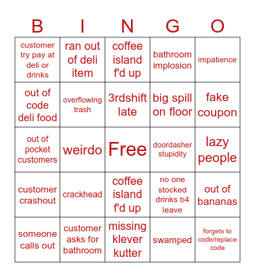 wawa bingo Card