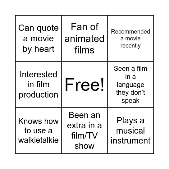 Volunteer Vibes Bingo Card