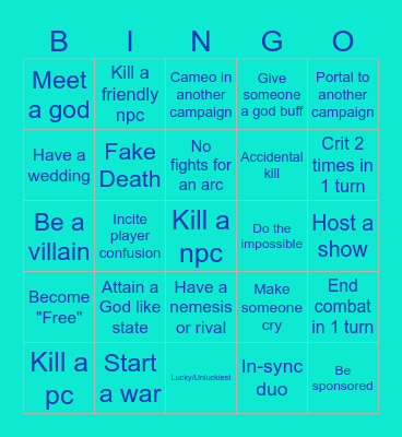 Dnd Bingo 2024 Bingo Card