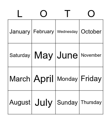 Loto Bingo Card
