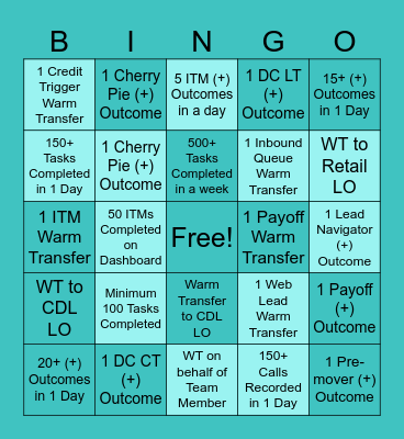 Dispatch Bingo Card