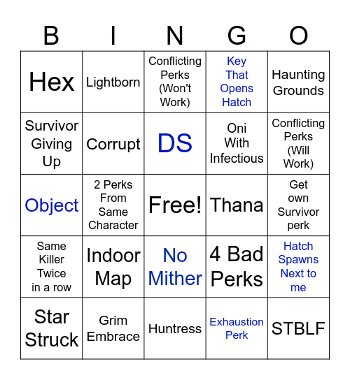 Chaos Shuffle Bingo Card