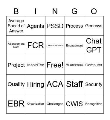 Summit Bingo!!! Bingo Card