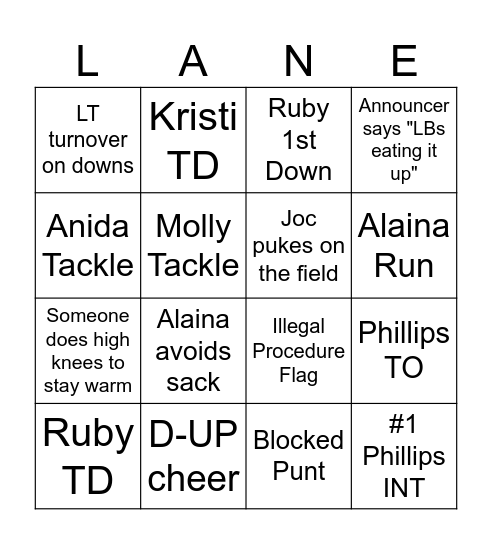 LTFF City Championship 2023 Bingo Card