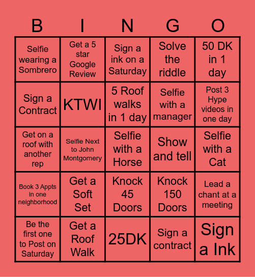 🔥ROCKTOBER🔥 Bingo Card